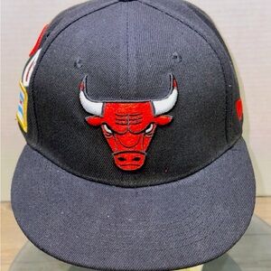 New Era 9Fifty Chicago Bulls NBA Black Hat Cap Snapback Adjustable One-Size